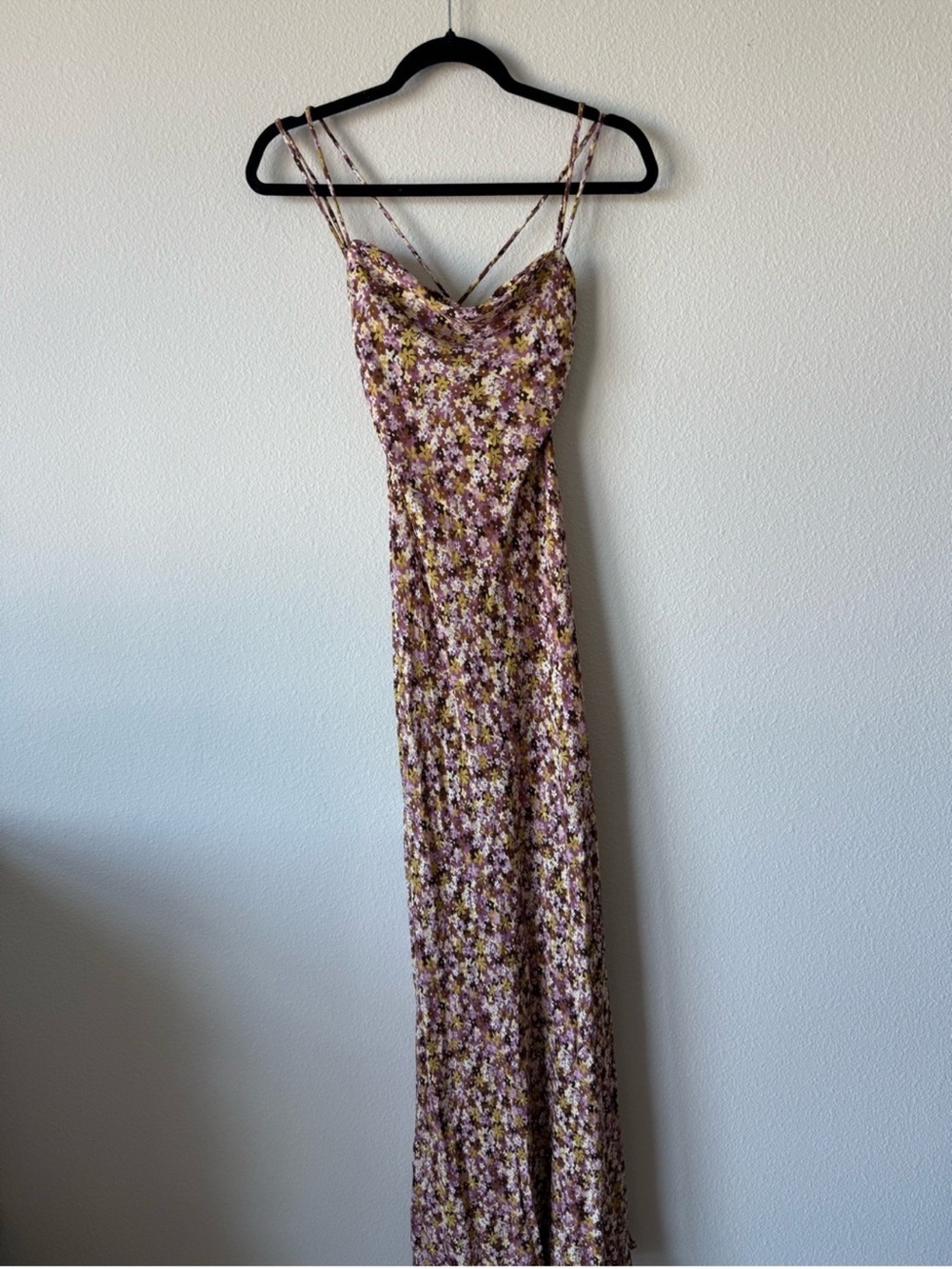 Faithfull the Brand Pink Floral Spaghetti-Strap Maxi Dress - Picture 3 of 8